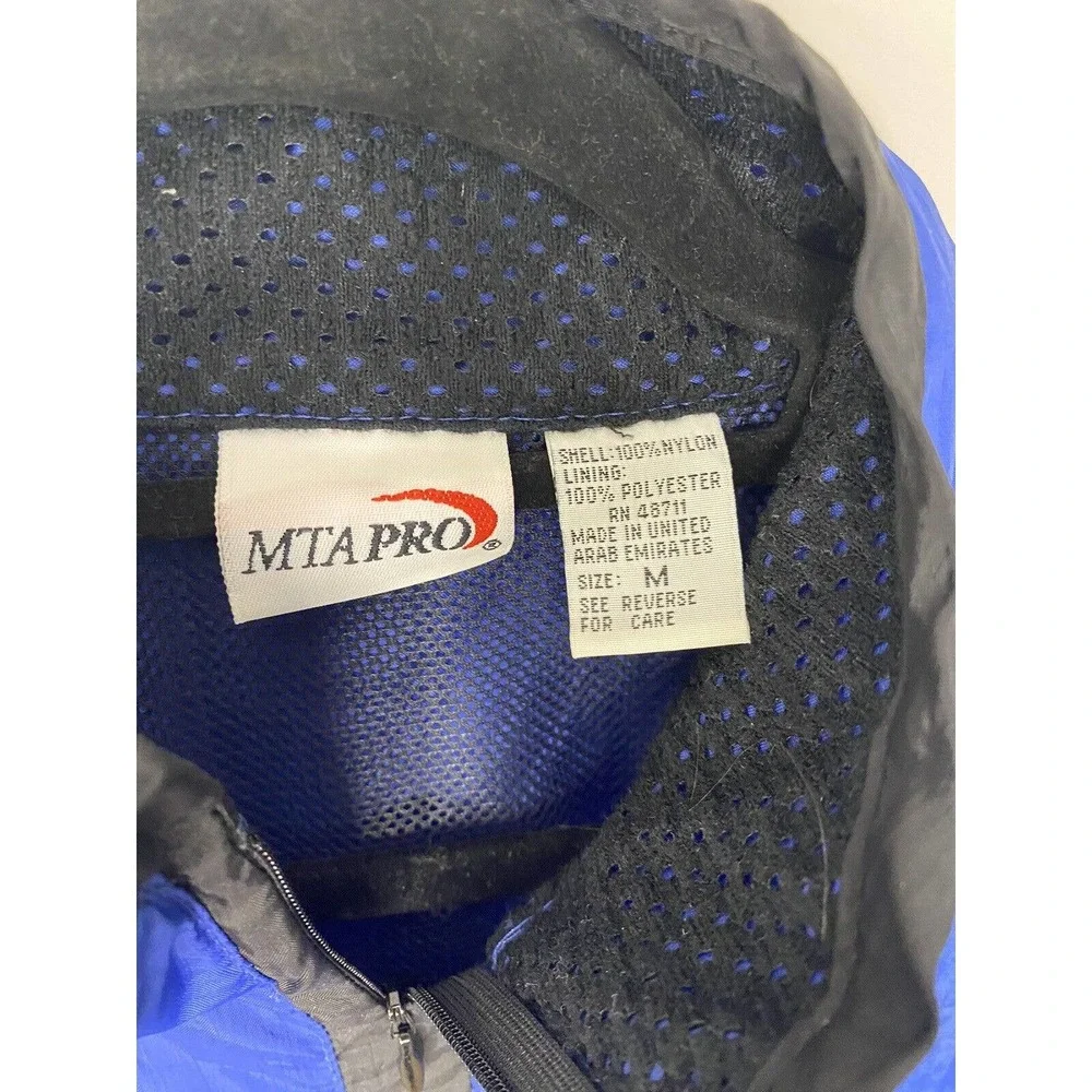 Vintage‎ 90s MTA Pro Jacket Women’s Size Medium Blue Windbreaker